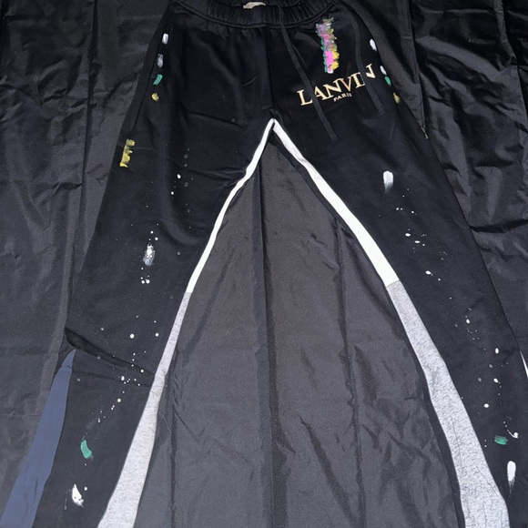 Lanvin x Gallery Department Black Flare Pants with Colorful Accents - Picture 6 of 9